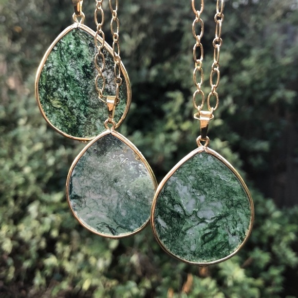 ❗️Last One❗️Restocked! Moss Agate Necklace - Picture 4 of 8